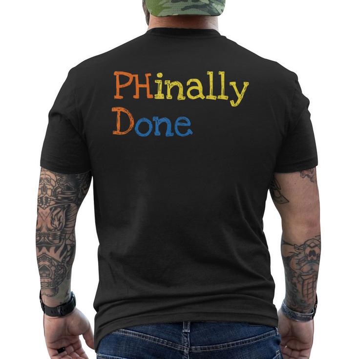 Phinally Done Phd Doctorate Graduation Adult Men's T-shirt Back Print