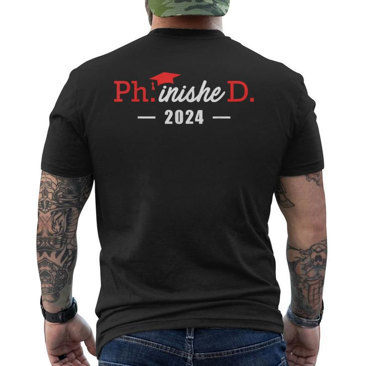 Phinished PhD Degree 2024 Doctor Finished PhD Men's T-shirt Back Print