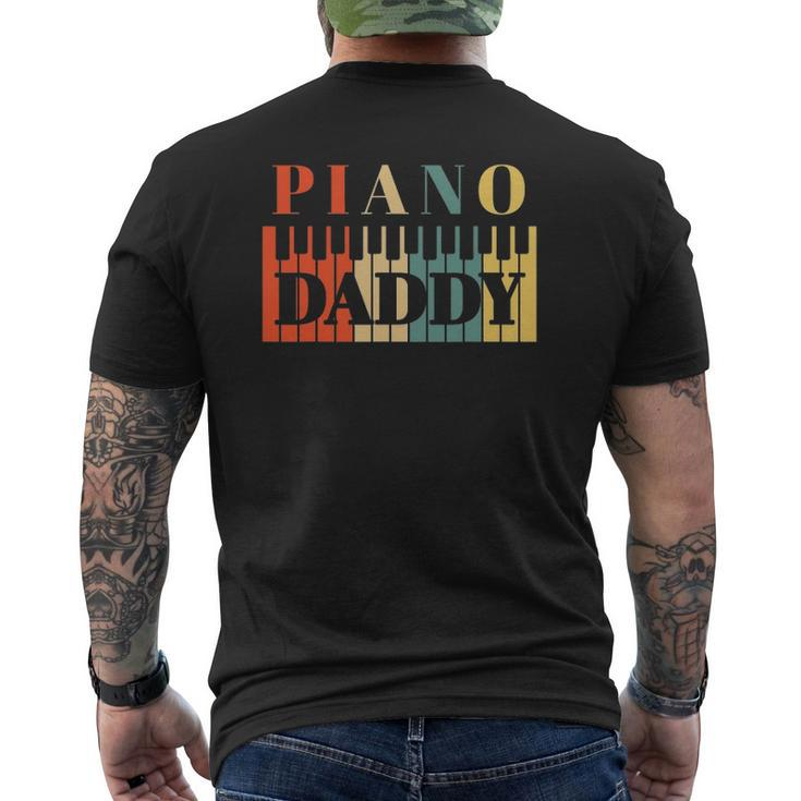 Piano Daddy Father's Day Classical Music Dad Instrument Mens Back Print T-shirt