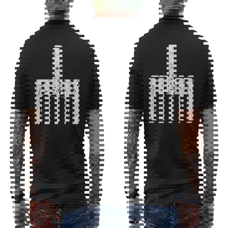 Piano Player Keyboard Medio Dedo Regalos Para Los Amantes De La Música Camiseta Hombre Estampado Espalda