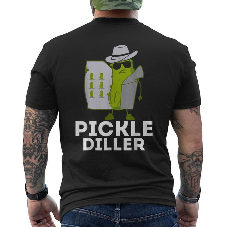 Pickle Diller Dill Pickle Pun Pickle Lover Cucumber Men's T-shirt Back Print