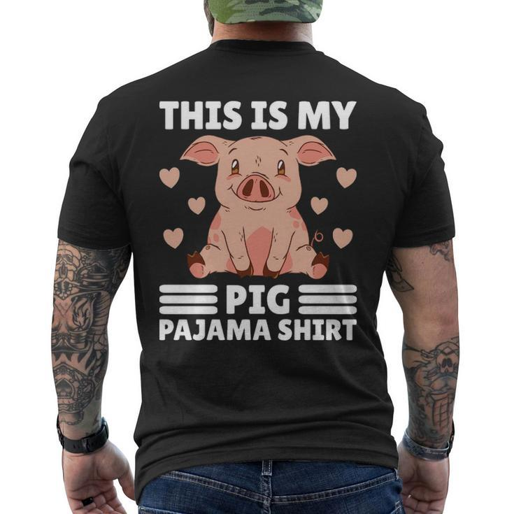 My Pig Pajama Pig Cute Pig Stuff Men's T-shirt Back Print
