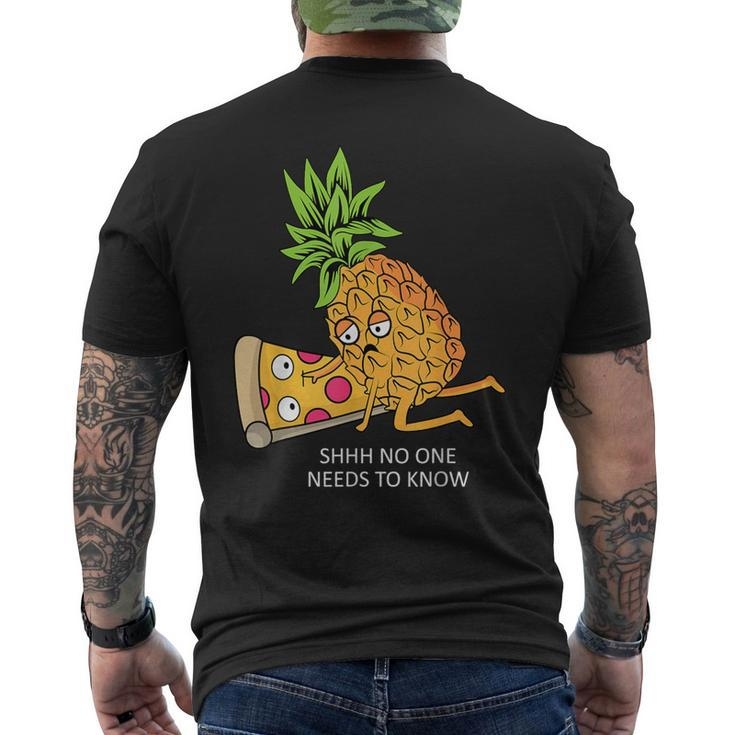 Pineapple Belongs On Pizza Lover Food Pun Men's T-shirt Back Print