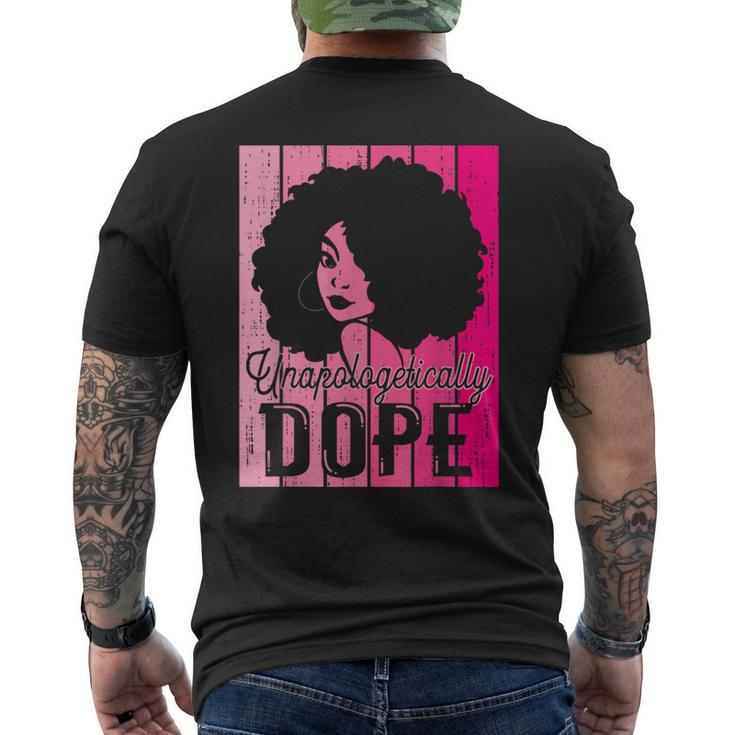 Pink Black History Month Unapologetically Dope Black Pride Men's T-shirt Back Print