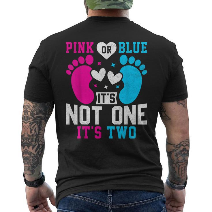 Pink Or Blue It's Not One It's Two Twins Gender Announcement Men's T-shirt Back Print