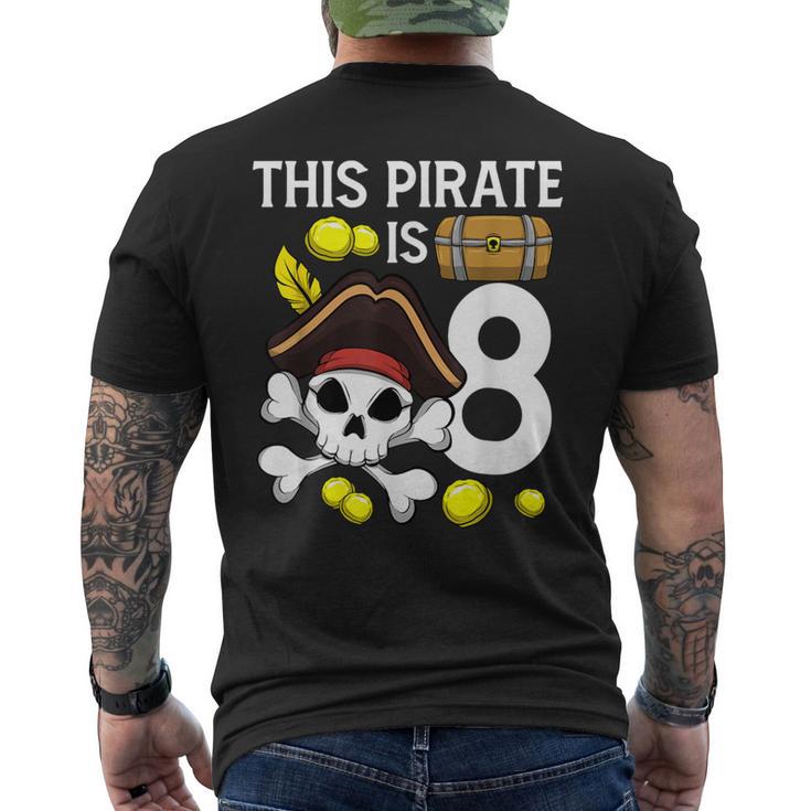 Pirate Birthday Pirate Is 8 Themed 8Th Birthday Party Men's T-shirt Back Print