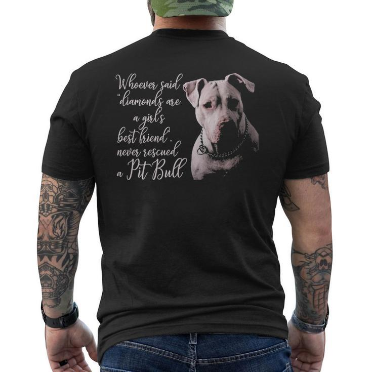 Pitbull  Best Friend Dog Men's T-shirt Back Print