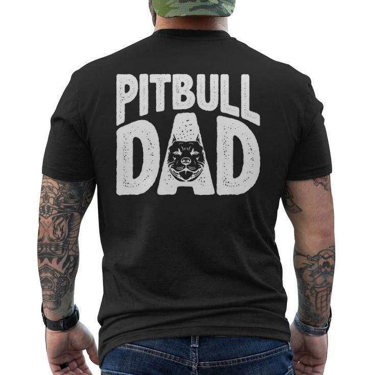 Pitbull Dad Dog Best Dog Dad Ever Mens Pitbull Men's T-shirt Back Print