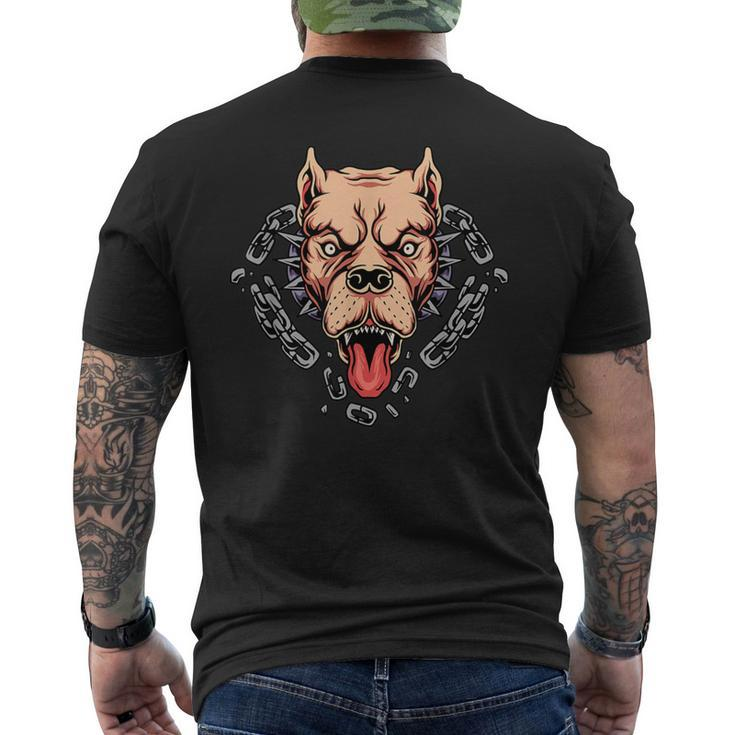 Pitbull Lover Dog Chain Breaker Men's T-shirt Back Print