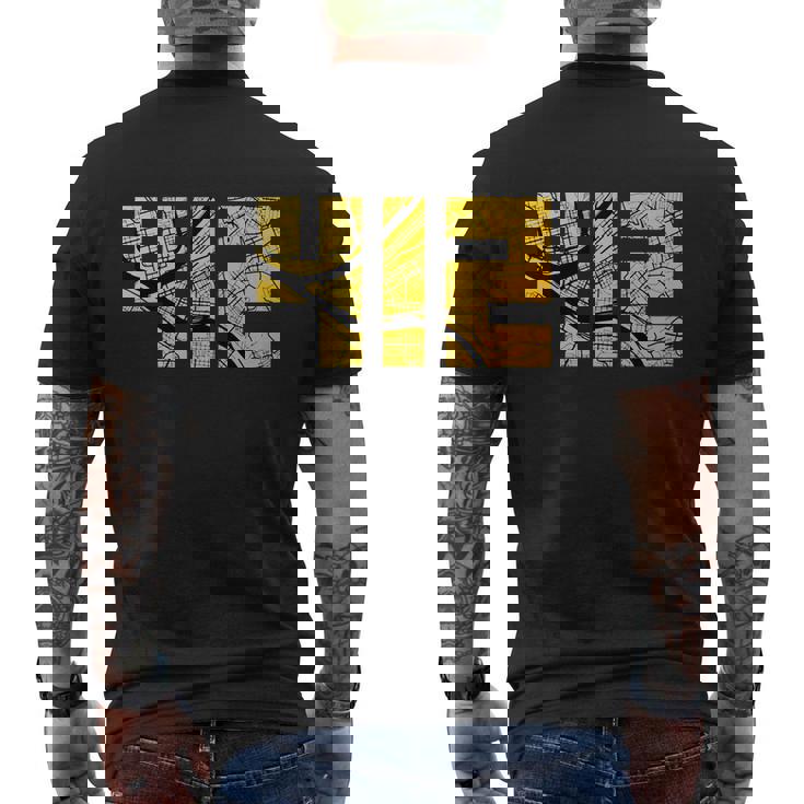 Pittsburgh 412 Map Great Mens Back Print T-shirt