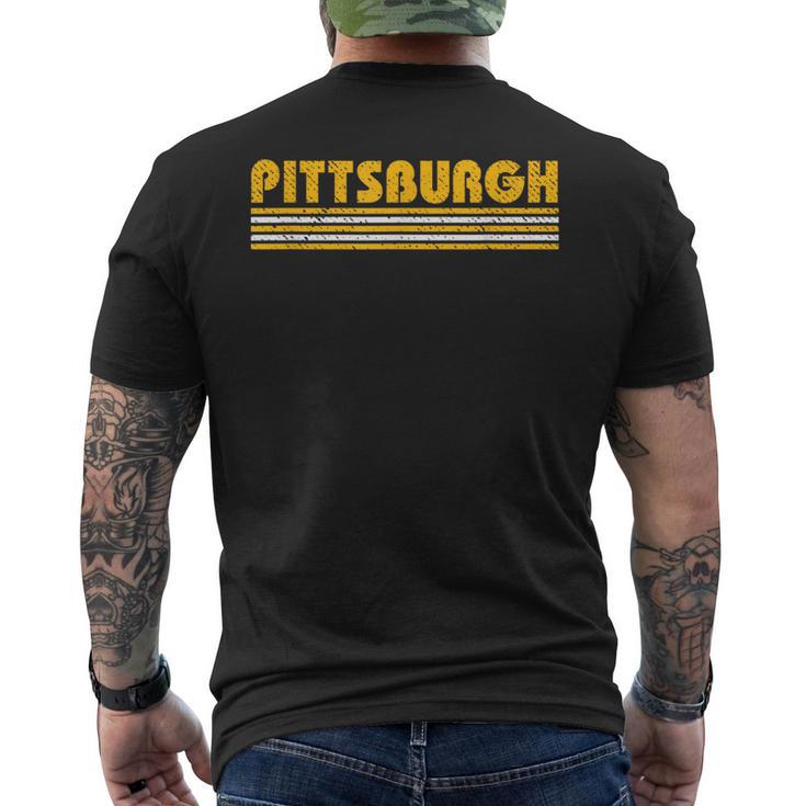 Pittsburgh Vintage 80S Retro Style Men's T-shirt Back Print