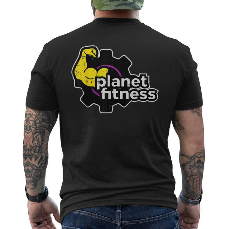 Planet Gym Fitness Bicep Workout Exercise Training Women Men's T-shirt Back Print