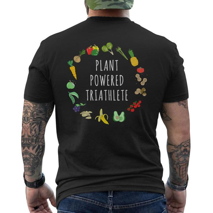 Plant-Powered Triathlete Vegetarian Vegan Triathlete Men's T-shirt Back Print