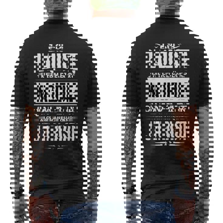 Plaquiste Je Ferme Pas Ma Gueule Cadeau Placo Humour T-shirt imprimé au dos