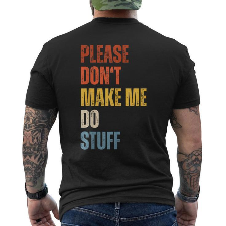 Please Don't Make Me Do Stuff Lazy Nager Kid Men's T-shirt Back Print