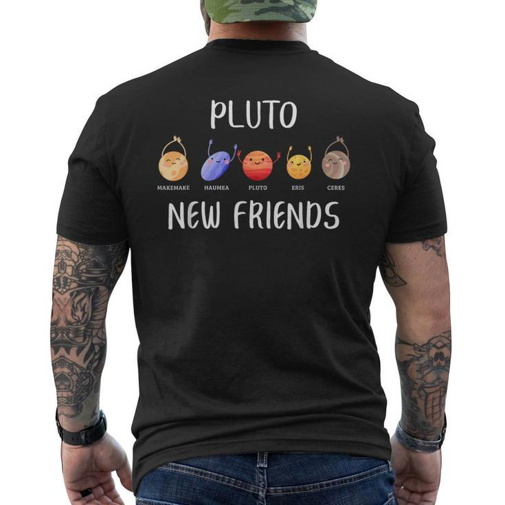 Pluto New Friends Dwarf Planets Astronomy Science Men's T-shirt Back Print