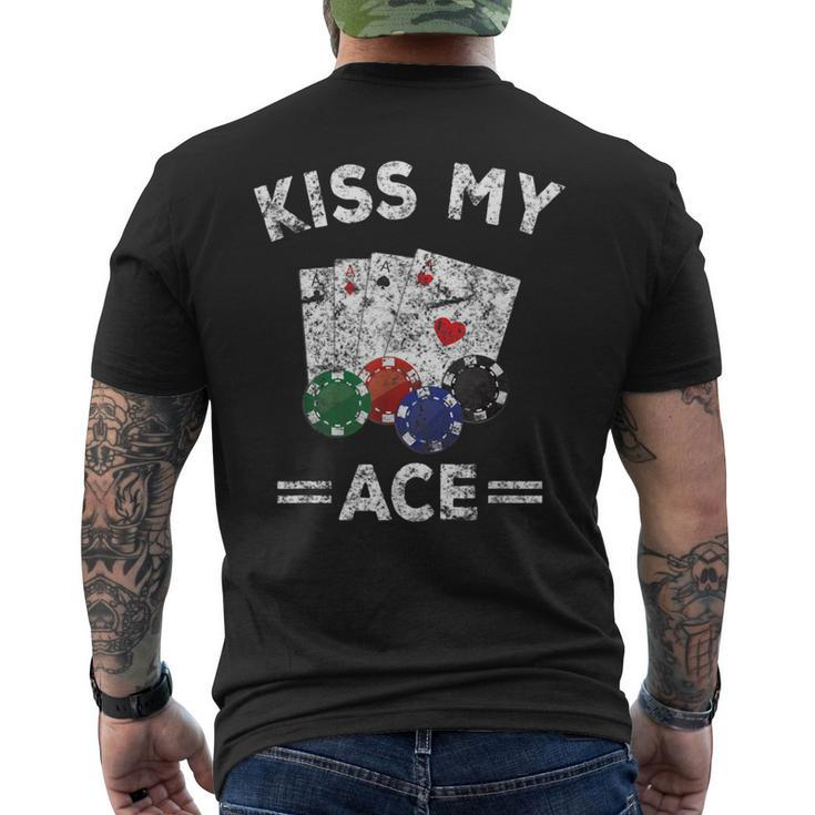 Poker Kiss My Ace Vintage Men's T-shirt Back Print