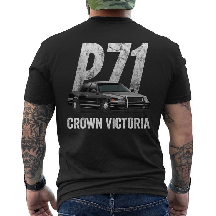 Police Car Crown Victoria Interceptor P71 Men's T-shirt Back Print