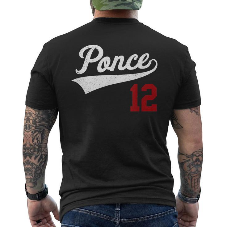 Ponce Jersey For Baseball Fans From Puerto Rico Men's T-shirt Back Print