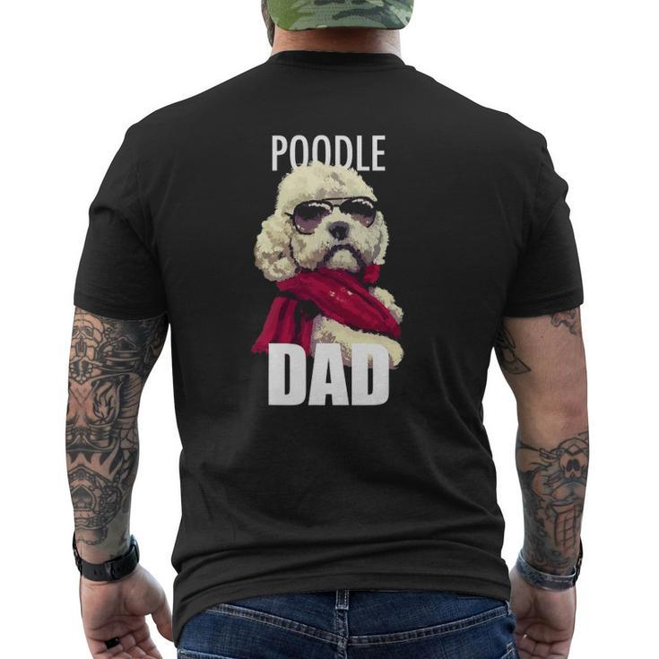 Poodle Dad Dogtee Mens Back Print T-shirt