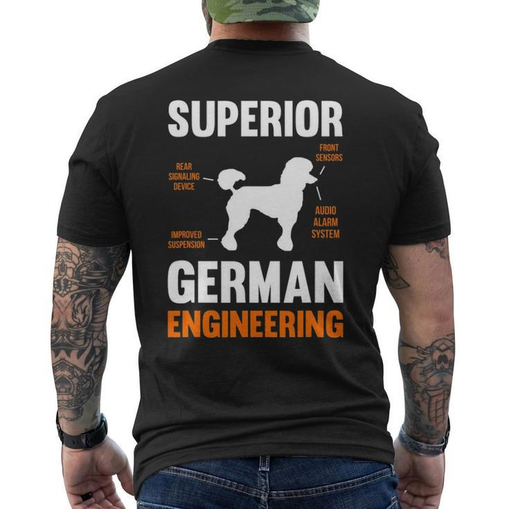 Poodle Dog Superior German Engineering Men's T-shirt Back Print