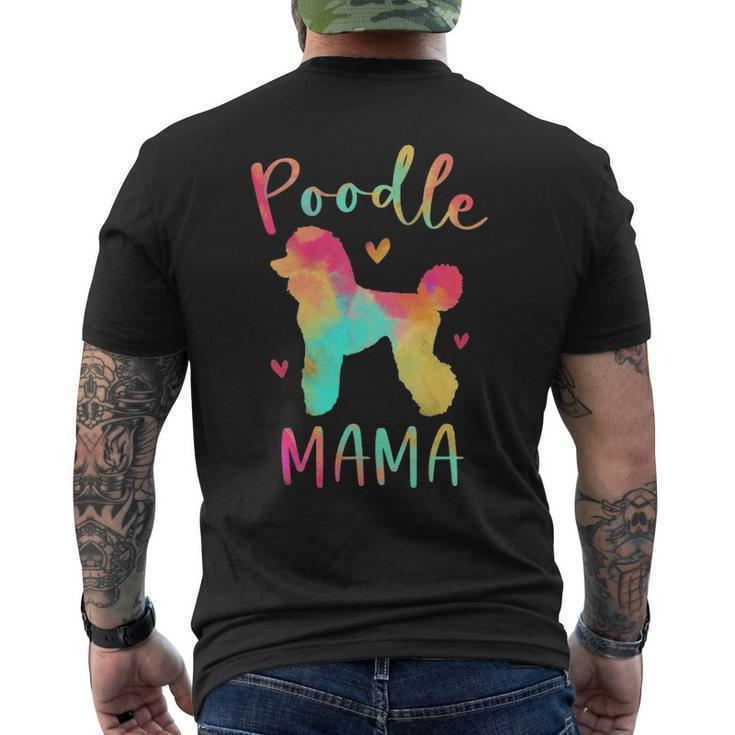 Poodle Mama Colorful Poodle Dog Mom Men's T-shirt Back Print