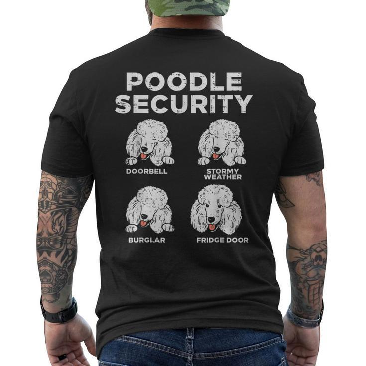 Poodle Security Animal Pet Guard Dog Lover Owner Men's T-shirt Back Print