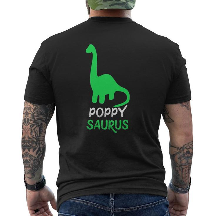 Poppy-Saurus Dinosaur Poppysaurus Father's Day Mens Back Print T-shirt