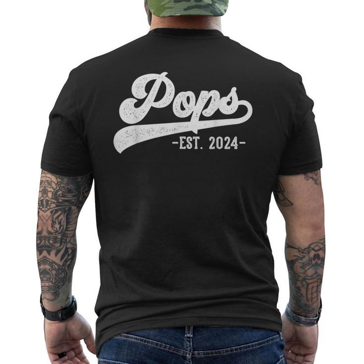 Pops Est 2024 Pops To Be New Pops Men's T-shirt Back Print
