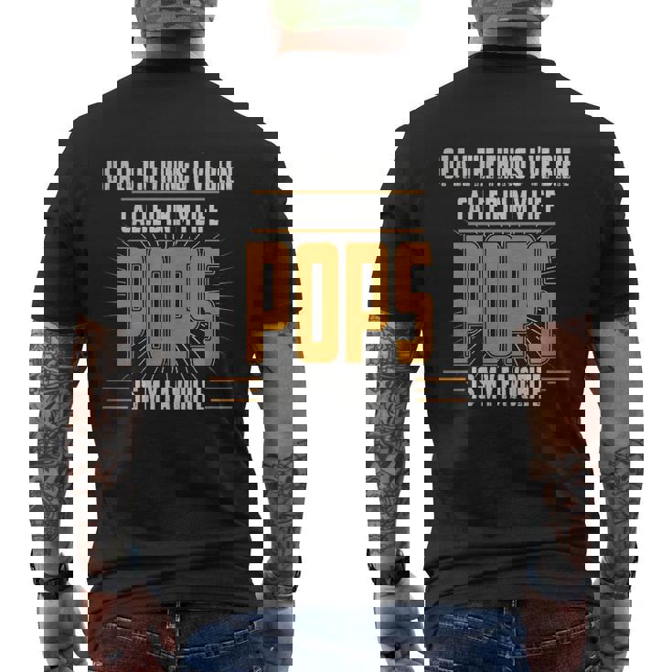 Pops Favorite Name Tshirts Mens Back Print T-shirt Pops Favorite Name Tshirts Mens Back Print T-shirt