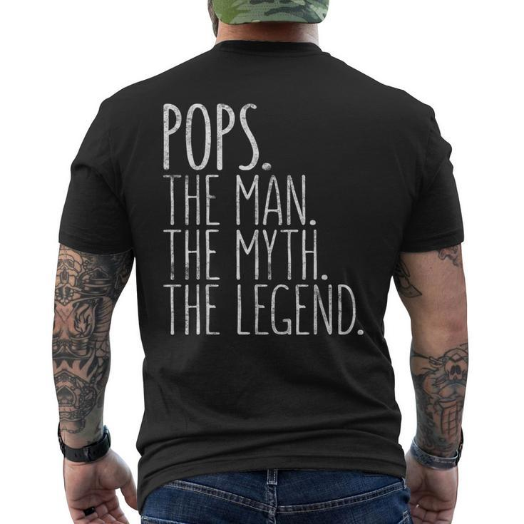 Pops The Man The Myth The Legend Fathers Day Men's T-shirt Back Print