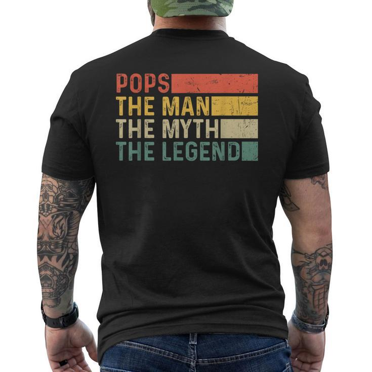Pops The Man The Myth The Legend Vintage For Pops Men's T-shirt Back Print