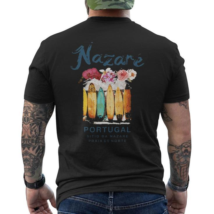 Portugal Nazare Surfing Vintage Retro Men's T-shirt Back Print
