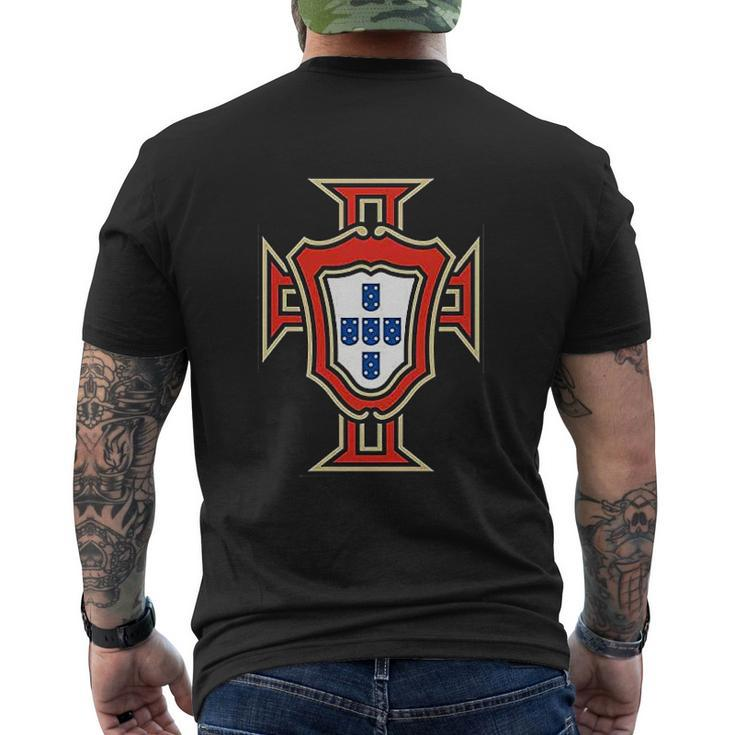 Portugal Soccer National Team Football Retro Crest Mens Back Print T-shirt
