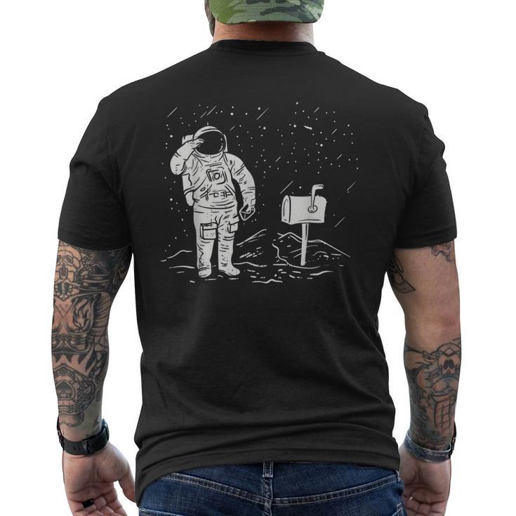 Postal Worker For Delivery Mailman Astronaut Men's T-shirt Back Print