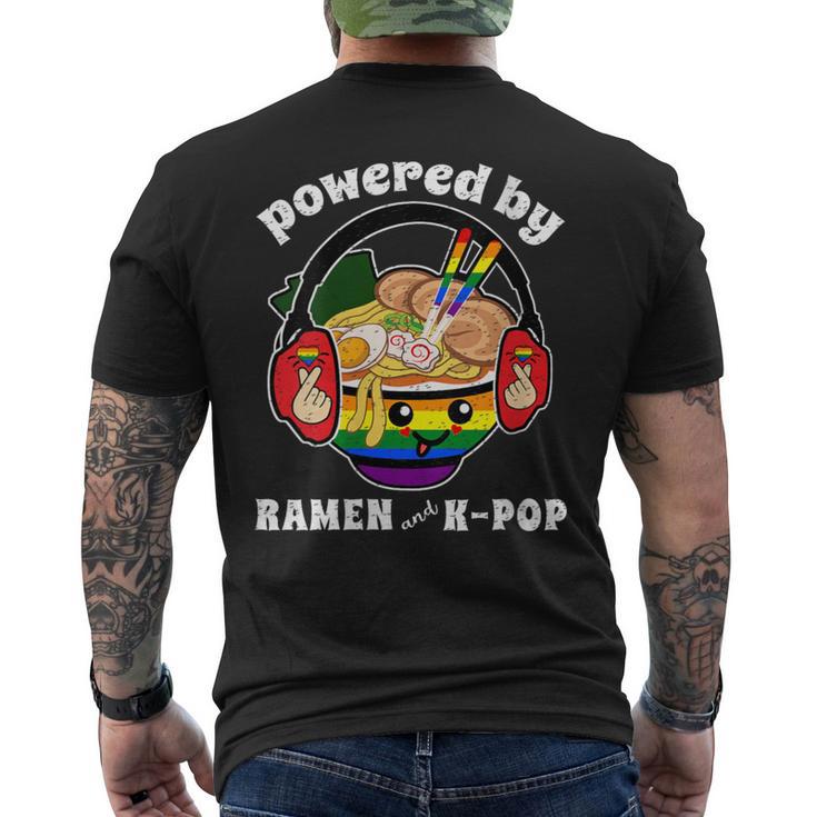 Powered By Ramen And Kpop Lgbt Gay Pride Month Ally Lgbtq Men's T-shirt Back Print