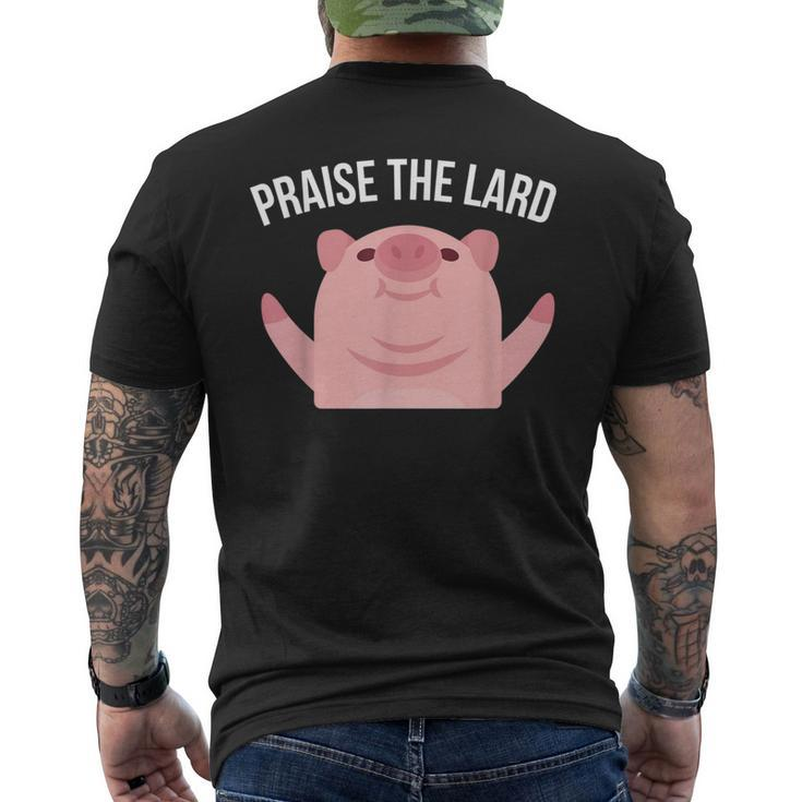 Praise The Lard Pig  Pig Men's T-shirt Back Print