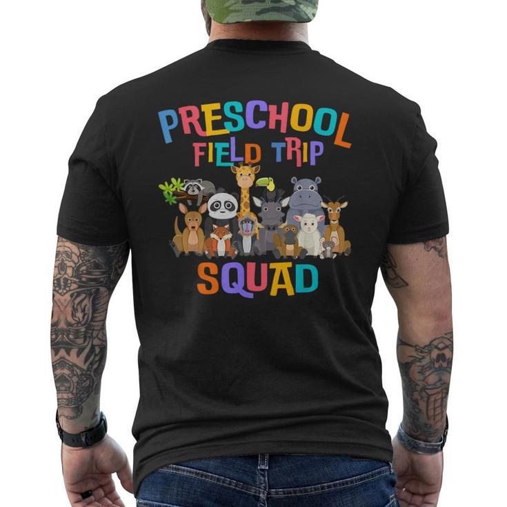 Pre-K Preschool Field Day Trip Squad 2024 Zoo Animal Men's T-shirt Back Print