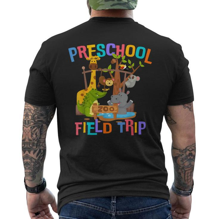 Pre-K Preschool Field Day Trip Squad 2024 Zoo Animal Lover Men's T-shirt Back Print