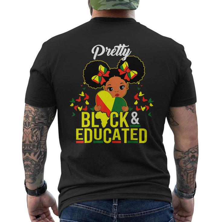 Pretty Black And Educated I Am The Strong African Queen Girl Men's T-shirt Back Print