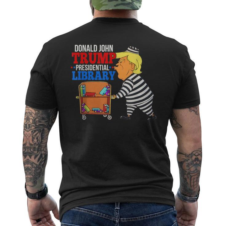 Prison Trump Presidential Library Anti Trump 2022 Men's T-shirt Back Print