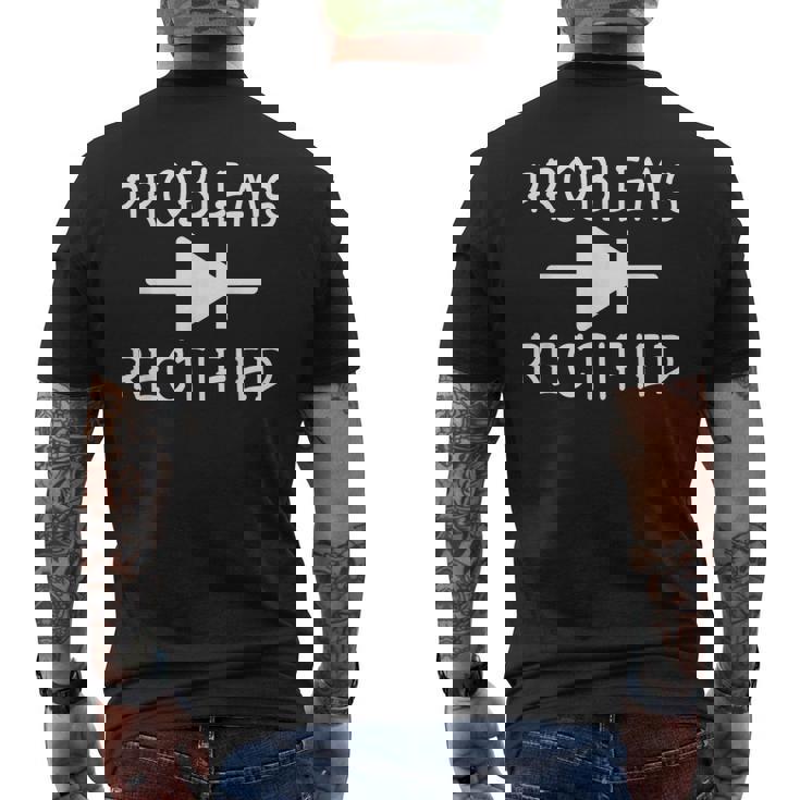 Problemas Rectificados Diodo Divertido Electrónica Ingeniero Amante Camiseta Hombre Estampado Espalda