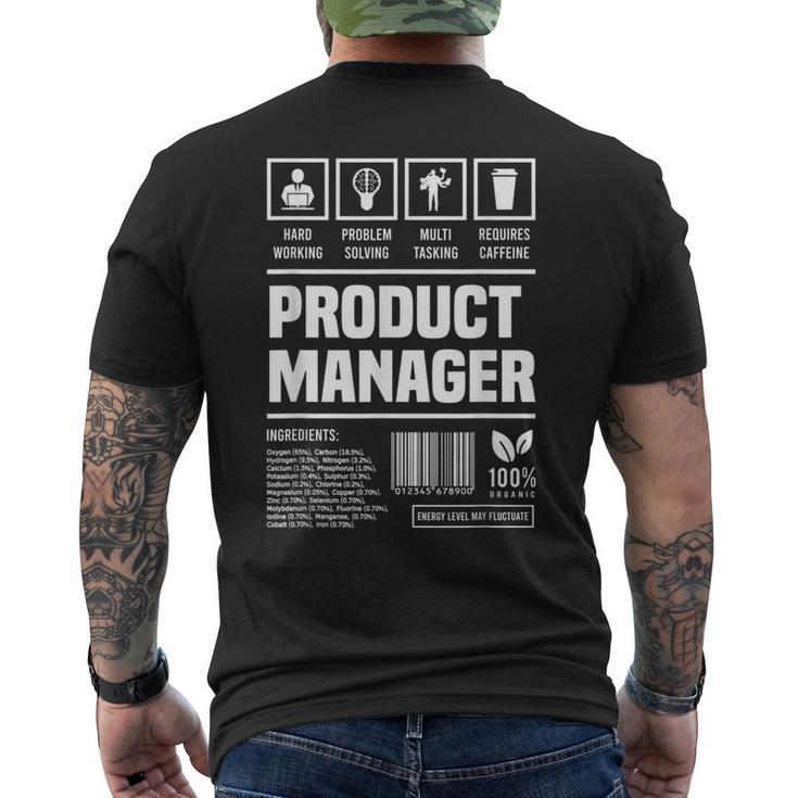 Product Manager Idea Men's T-shirt Back Print