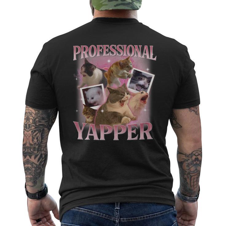 Professionelle Yapper Meme Cat T-Shirt mit Rückendruck