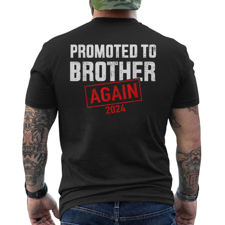 Promoted To Big Brother 2024 Again For New Baby Shower Men's T-shirt Back Print
