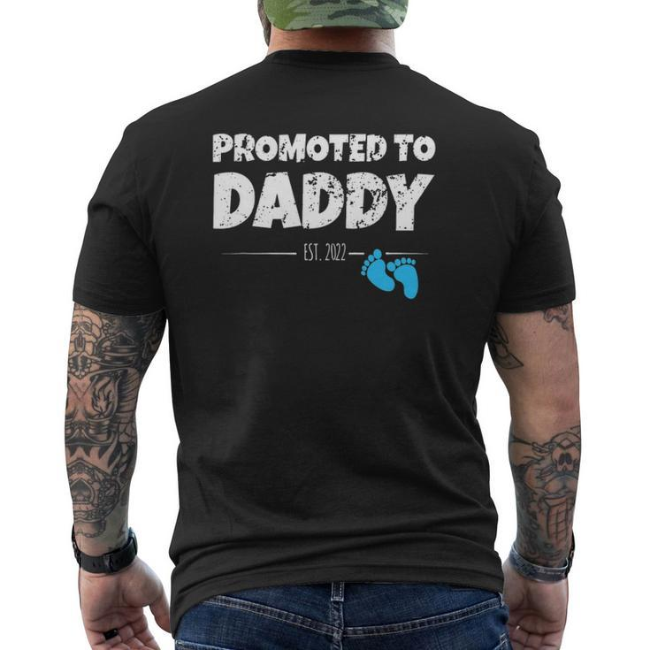 Promoted To Daddy 2022 First Time New Dad Mens Back Print T-shirt