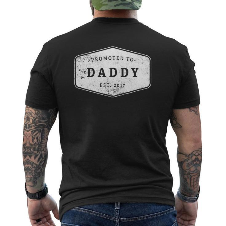 Promoted To Daddy Est 2017 Father's Day Mens Back Print T-shirt