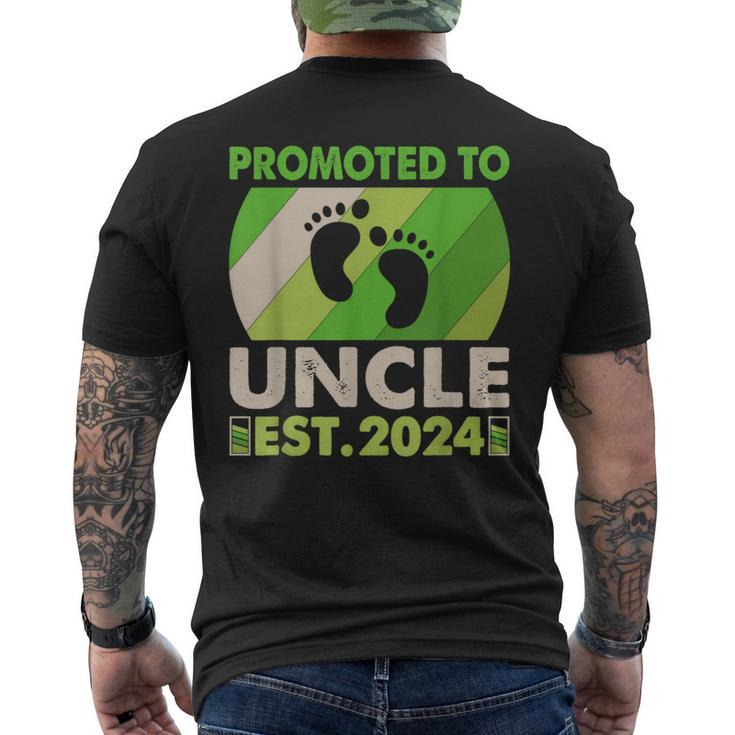 Promoted To Uncle 2024 Vintage I'm Going To Be An Uncle 2024 Men's T-shirt Back Print