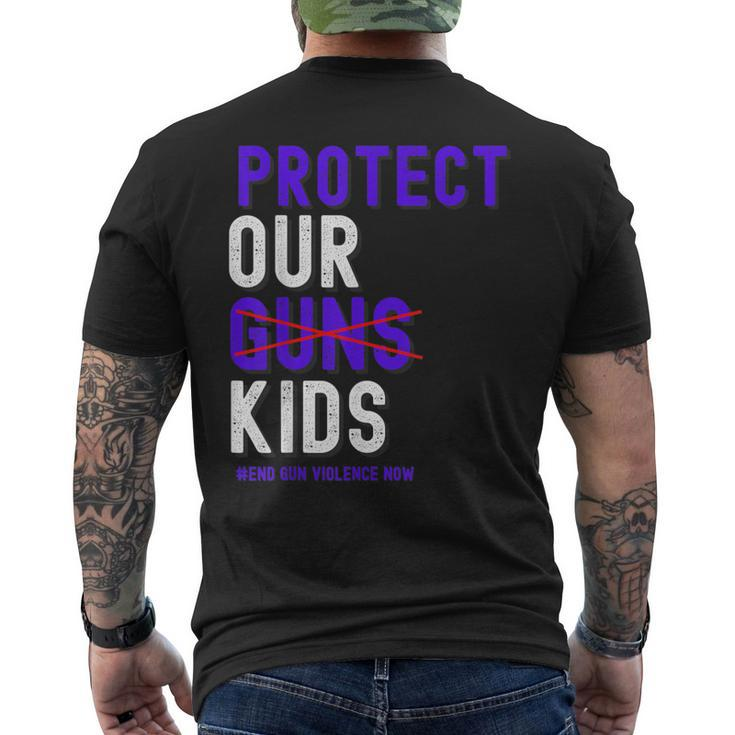 Protect Children Not Guns Orange End Gun Violence Men's T-shirt Back Print