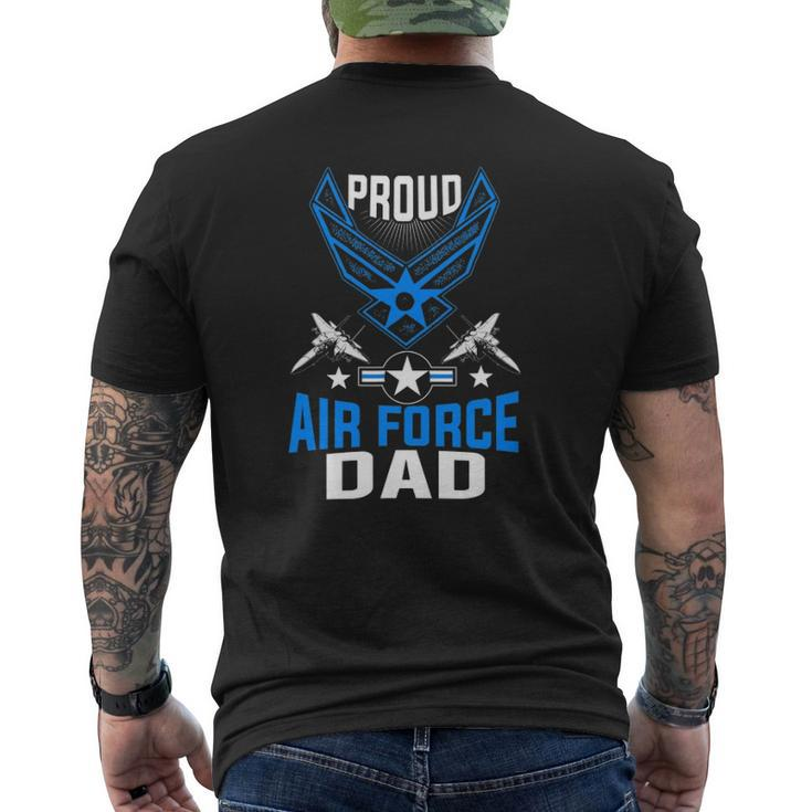 Proud Air Force Dad Us Air Force Military Mens Back Print T-shirt